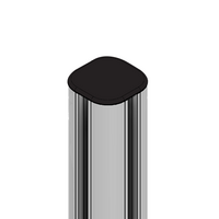 60-290-1 MODULAR SOLUTIONS POLYAMIDE END CAP 45MM X 45MM ROUNDED CORNERS BLACK